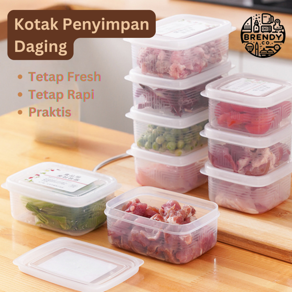 Jual Kotak Penyimpan Daging Kontainer Makanan 300ml dan 400ml | Shopee ...