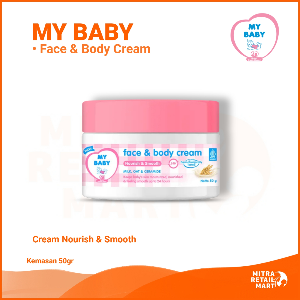 Jual MY BABY FACE & BODY CREAM NOURISH & SMOOTH 50G | Shopee Indonesia