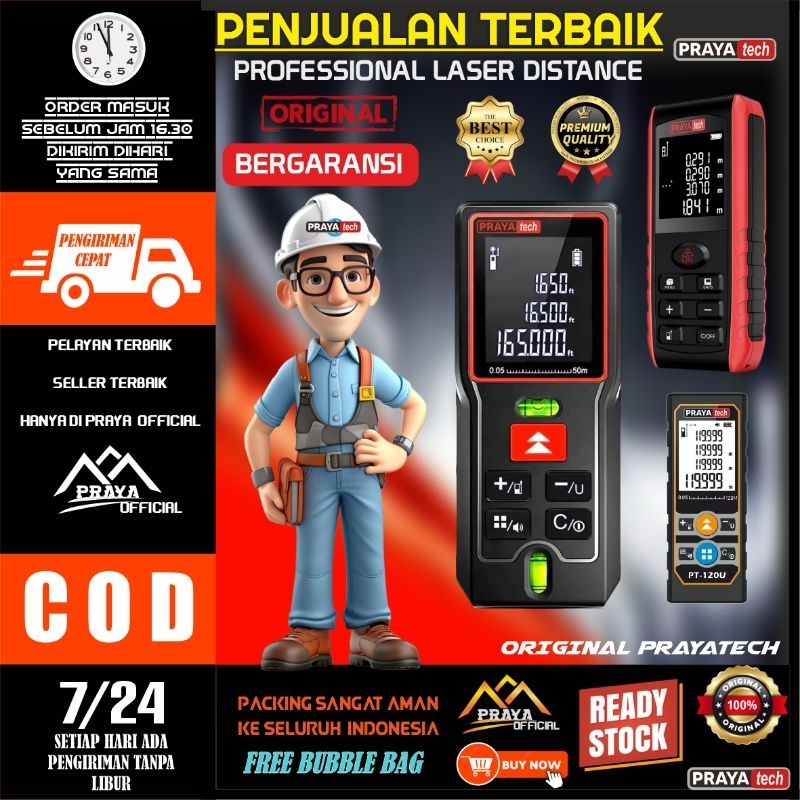 Jual 40M 50M 60M 100M METER METERAN LASER DIGITAL LASER DISTANCE METER ...
