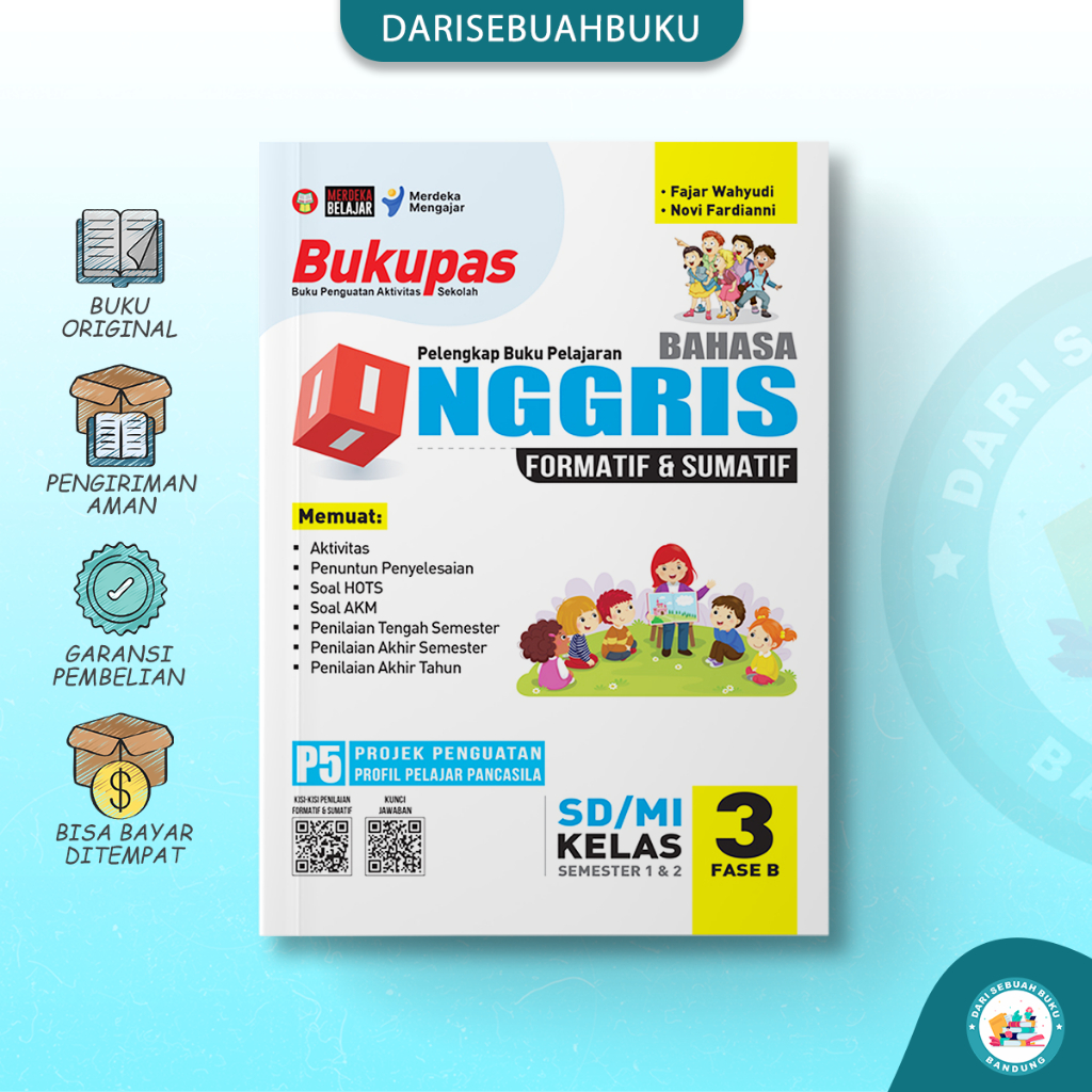 Jual BUKUPAS - BAHASA INGGRIS SD Kelas 3 - Kurikulum MERDEKA - Buku ...