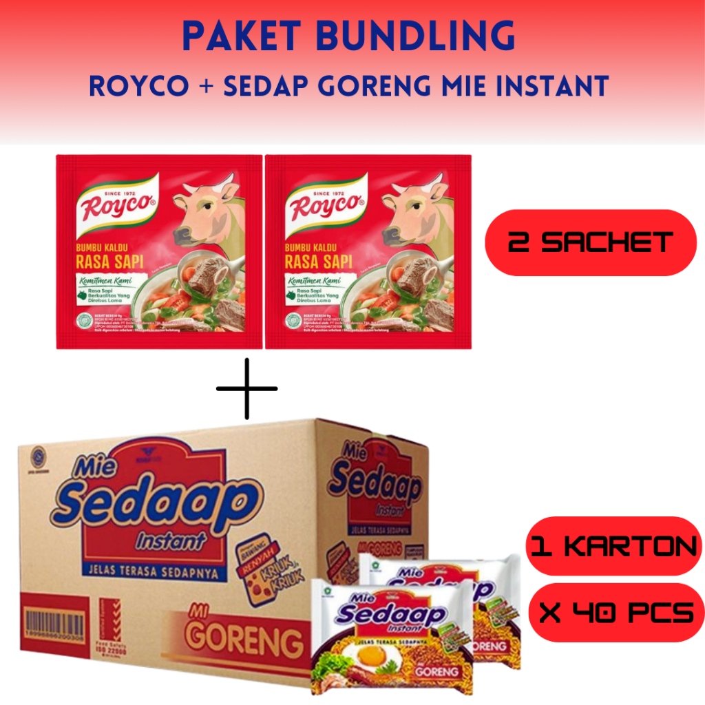 Jual Paket Bundling Royco + Sedap Goreng Mie Instant | Shopee Indonesia