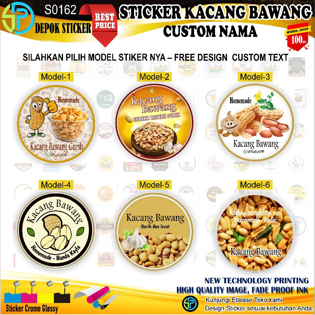Jual CETAK STIKER KACANG BAWANG | Shopee Indonesia