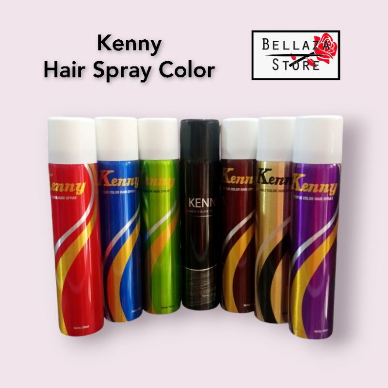 Jual Hair Spray Warna Non Permanen Kenny / Hair Spray Color | Shopee ...