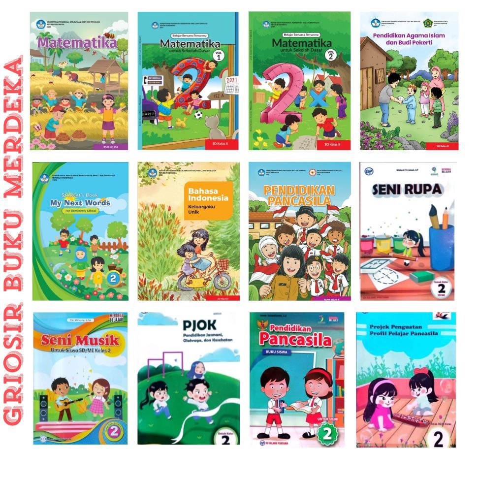 Jual Buku Kurikulum Merdeka Dan Pendamping Kelas 2 SD B Indo Inggris