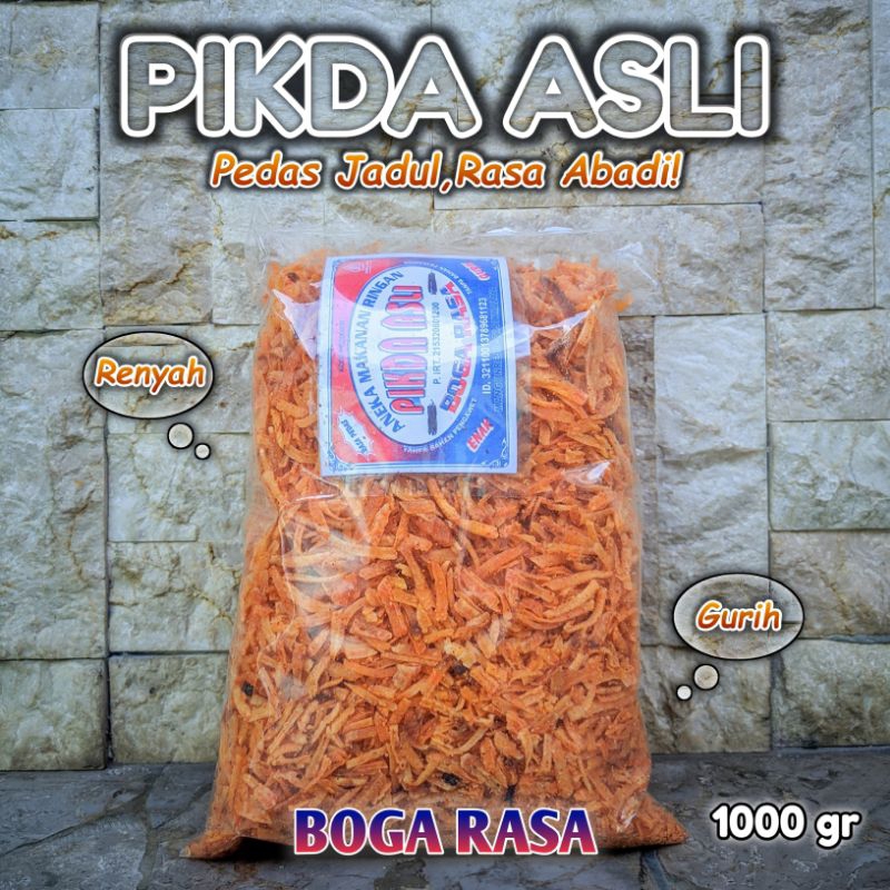 Jual Makanan ringan Pikda Asli BOGA RASA/ Keripik PEDAS Double Taste ...