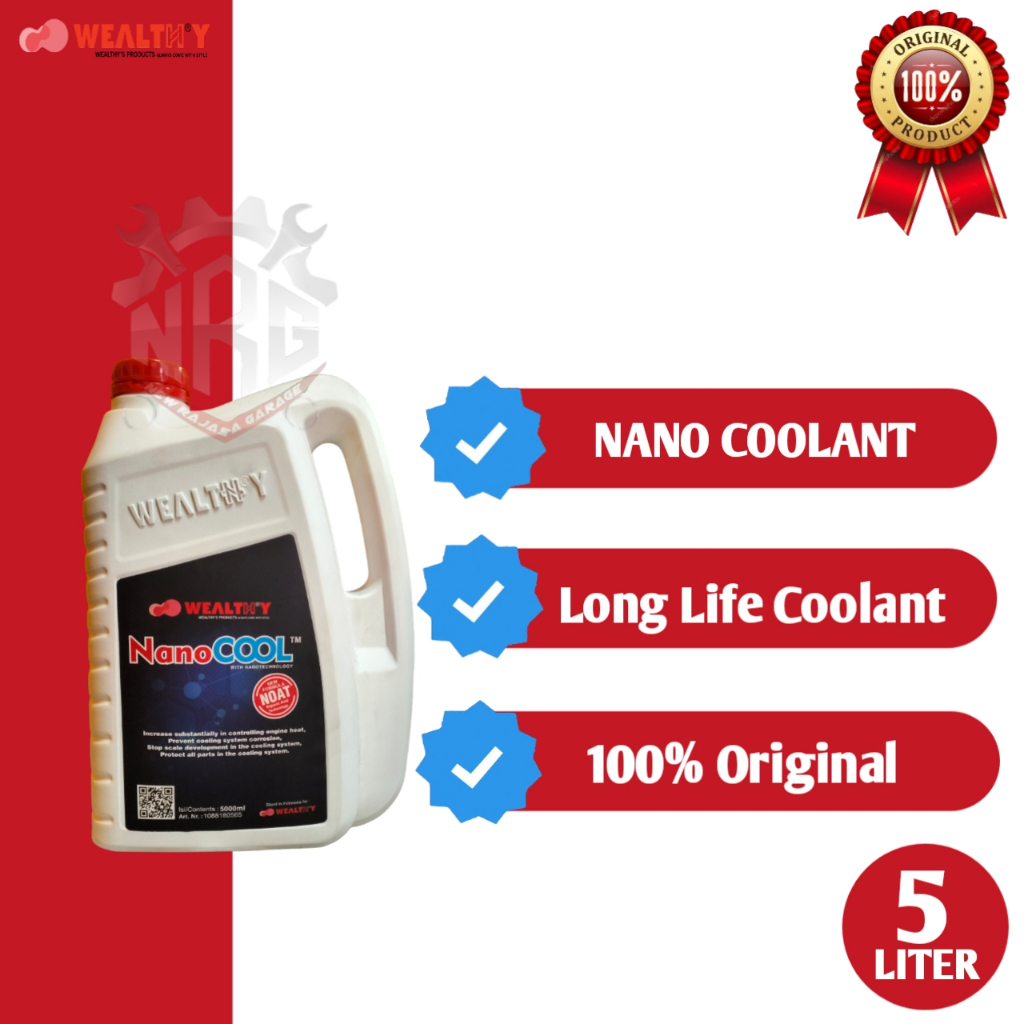 Jual AIR RADIATOR COOLANT WEALTHY 5L (MERAH) | Shopee Indonesia