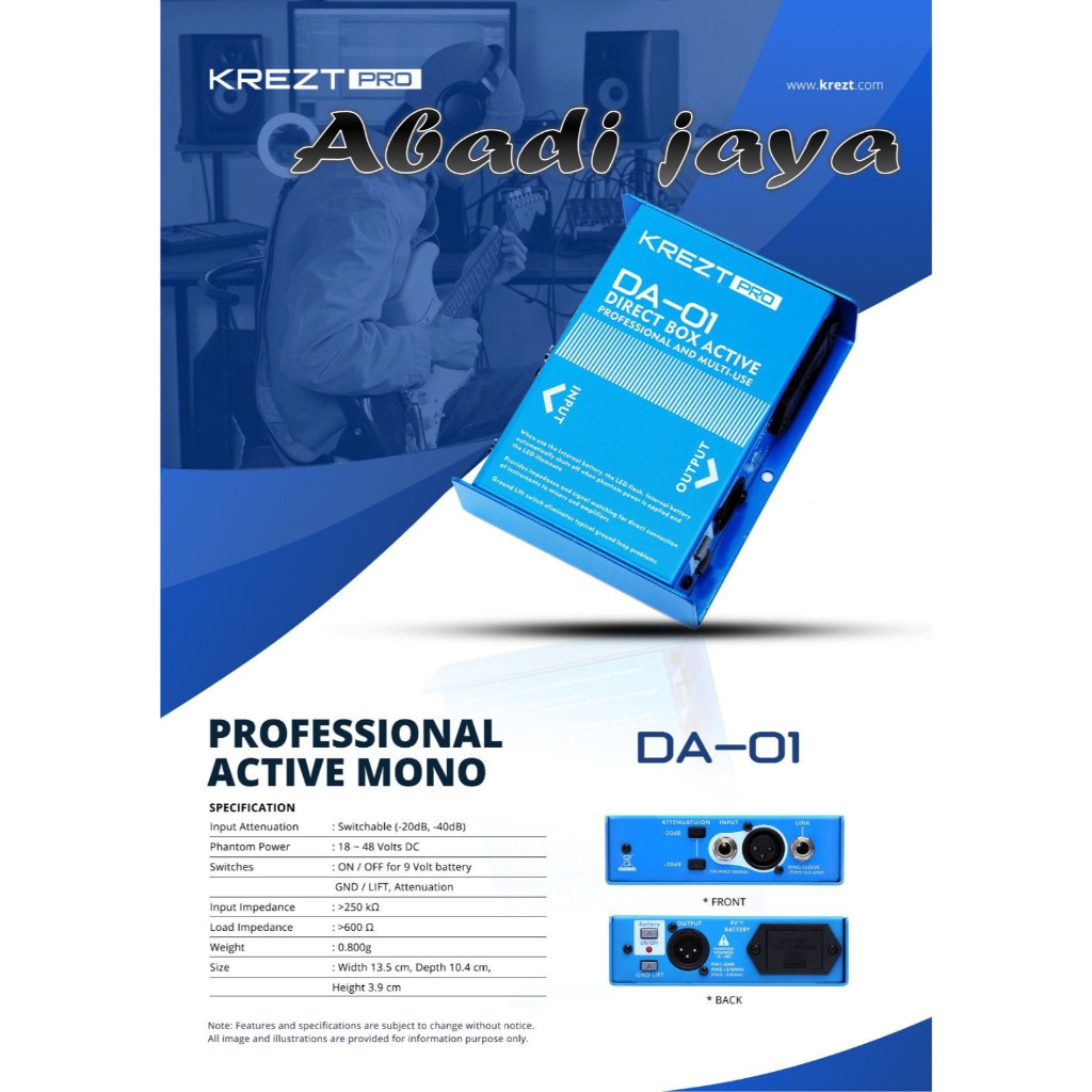 Jual Direct Box KREZT PRO DA-01 Active Mono DI BOX Aktif | Shopee Indonesia