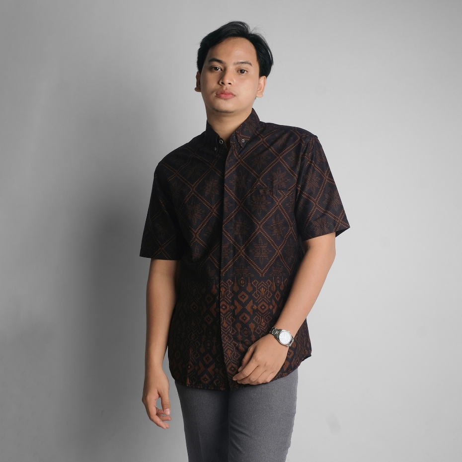 Jual DGM Kemeja Pria Batik Lengan Pendek Lapis Puring Premium Batik ...