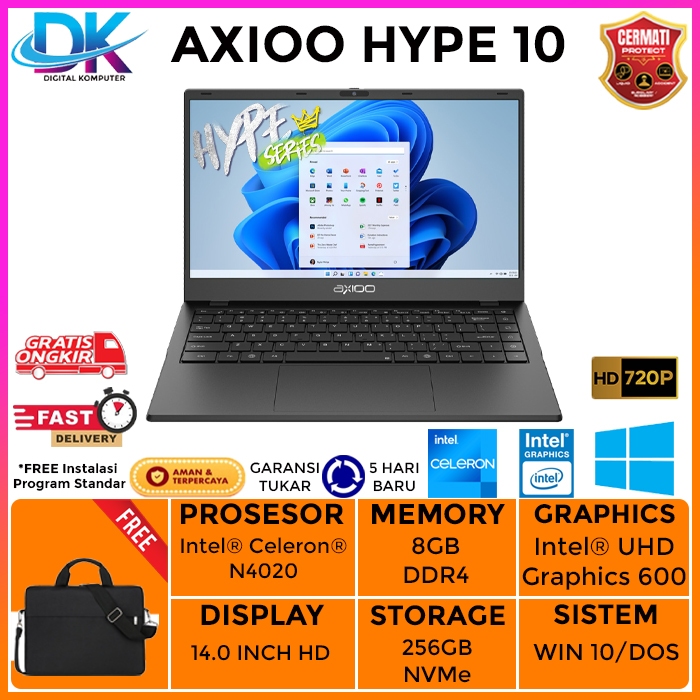 AXIOO HYPE X Intel Celeron N4020 8GB 128GB SSD DOS 14