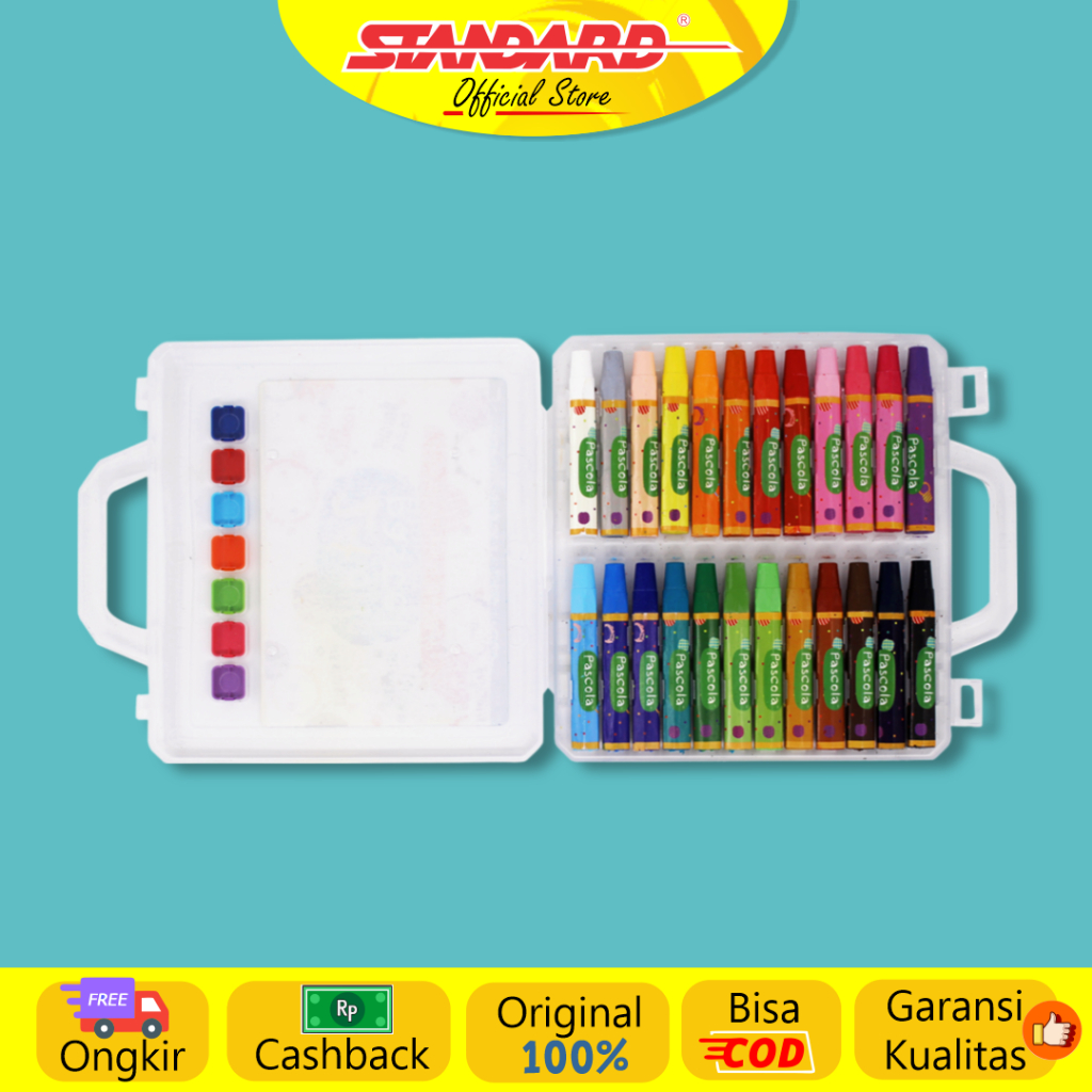 Standard - Pascola Oil Pastel 24 / Set ( Crayon / Pewarna / Coloring ) (2)