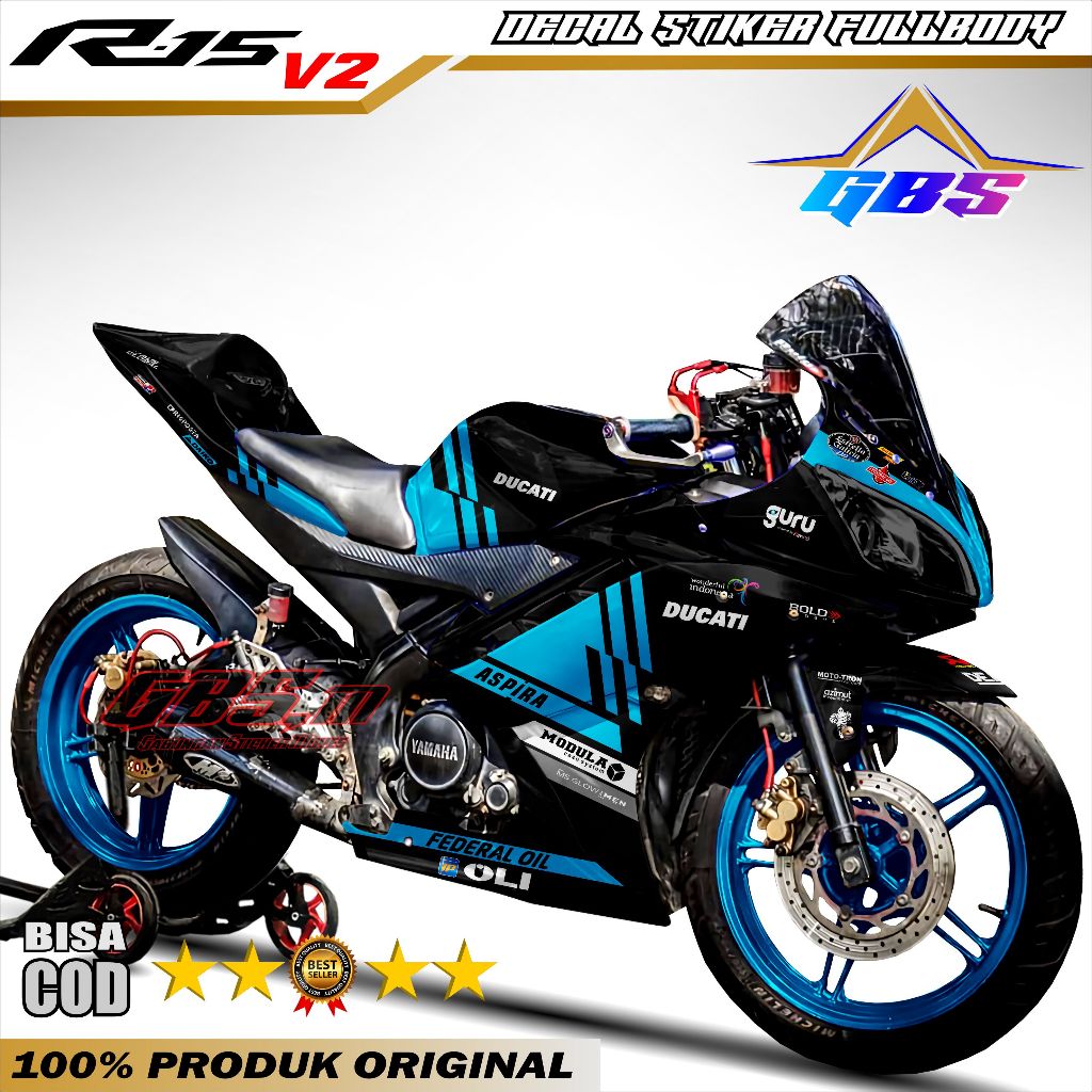 Jual BISA COD BAYAR DI TEMPAT Decal Sticker R15 V2 Fullbody Variasi ...