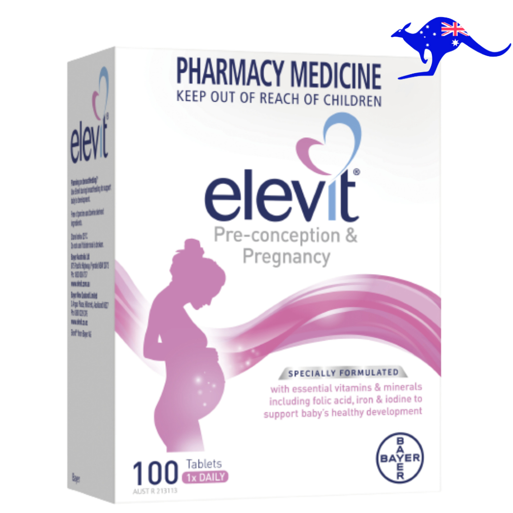 Jual Elevit Pre Conception Pregnancy 100 Tablets Multivitamin Vitamin ...