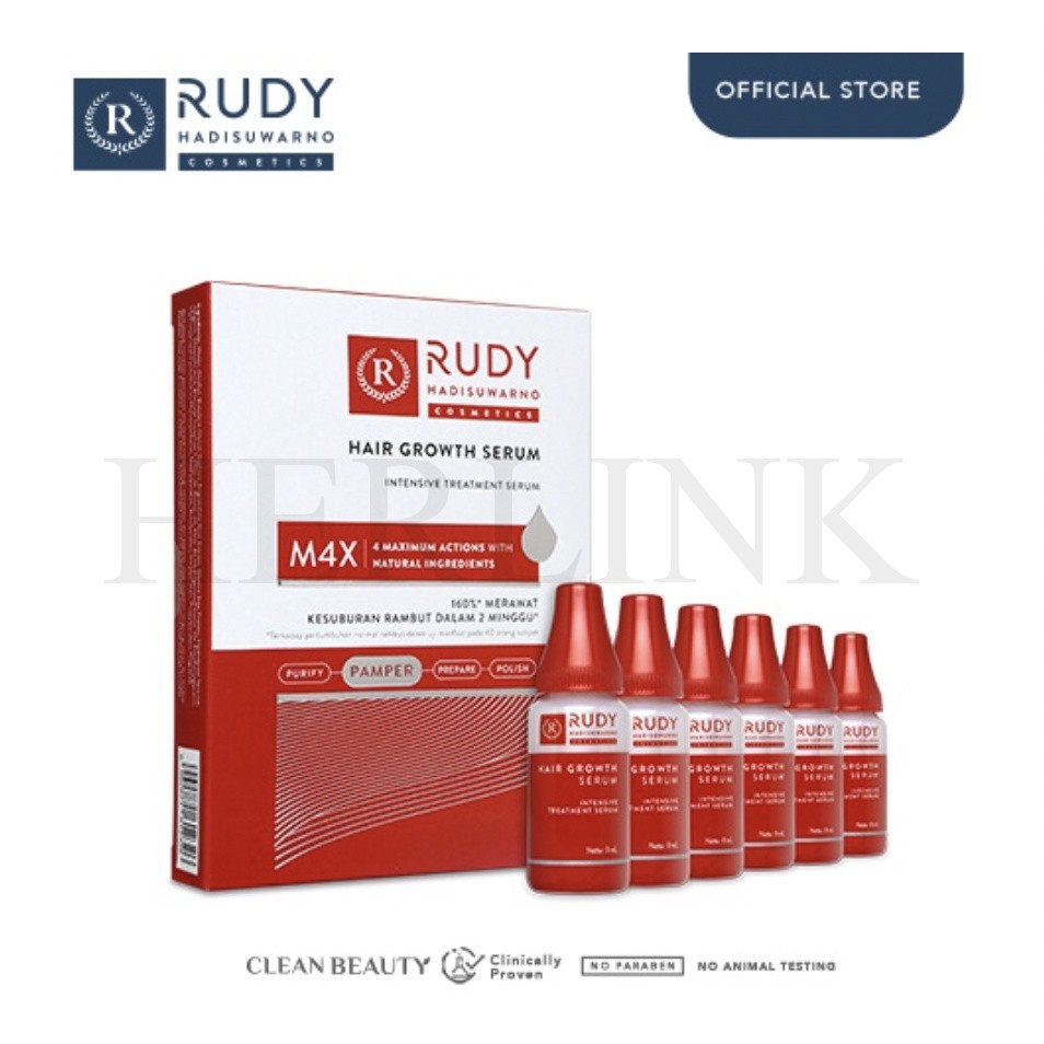 Jual RUDY HAIR GROWTH SERUM 6 X 9 ML JUAL 1 KOTAK | Shopee Indonesia