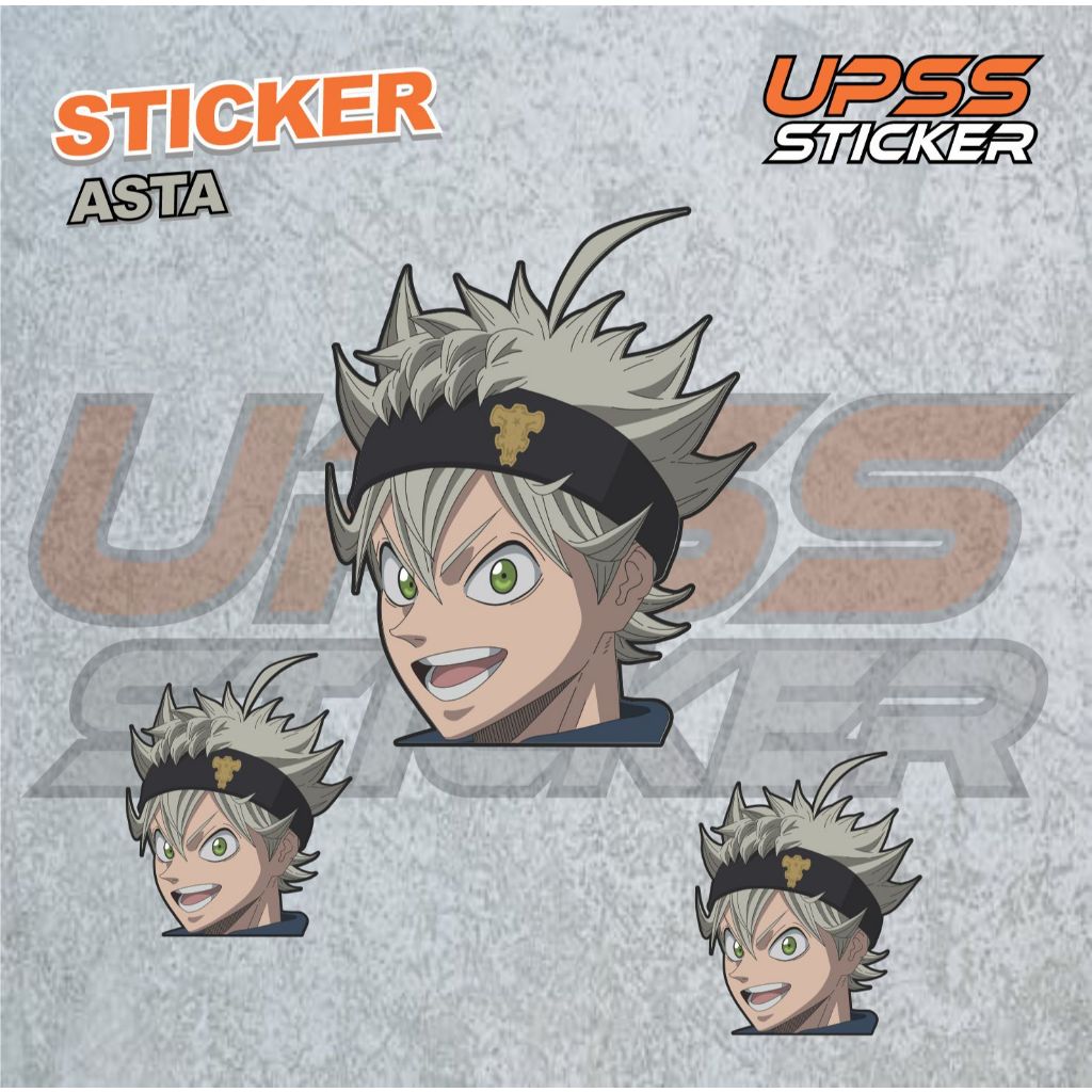 Jual Stiker Sticker Asta Black Clover Case Phone Logo Brand Band ...