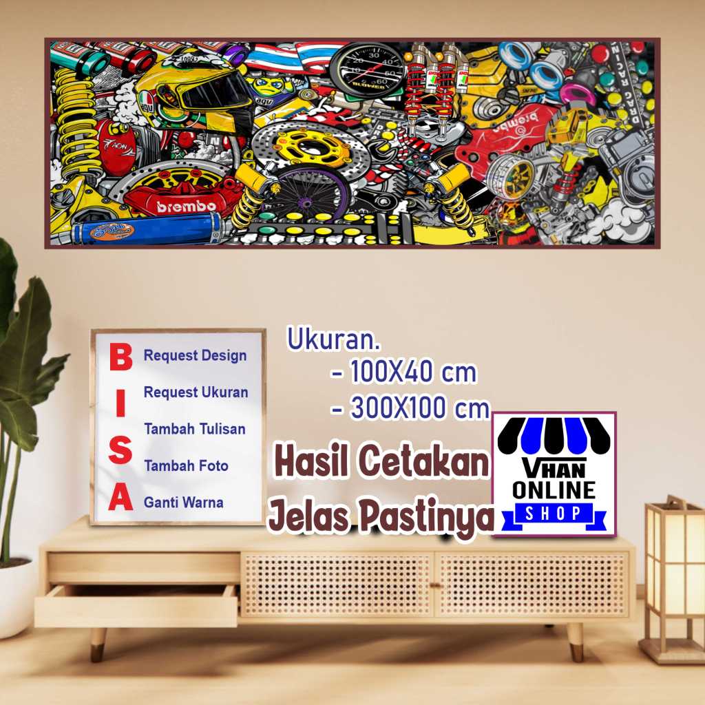 Jual Cetak Banner Spanduk Background Racing Untuk di Tembok | Shopee ...