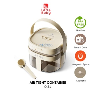 Jual Kontainer Susu kedap udara dengan Tali &Sendok magnet Little Baby ...