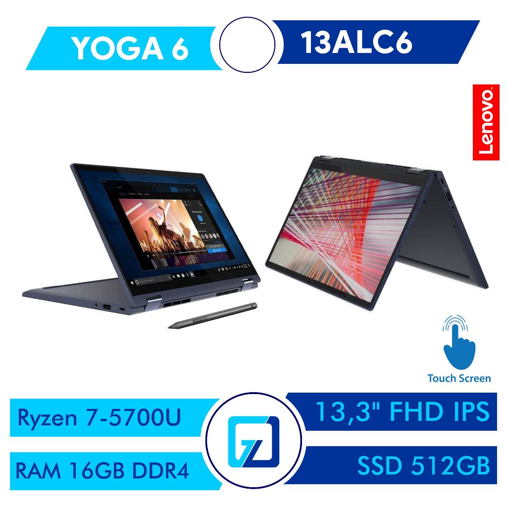 Jual Lenovo Yoga 6 13ALC6 AMD Ryzen 7 5700U 16GB 512GB SSD 13.3