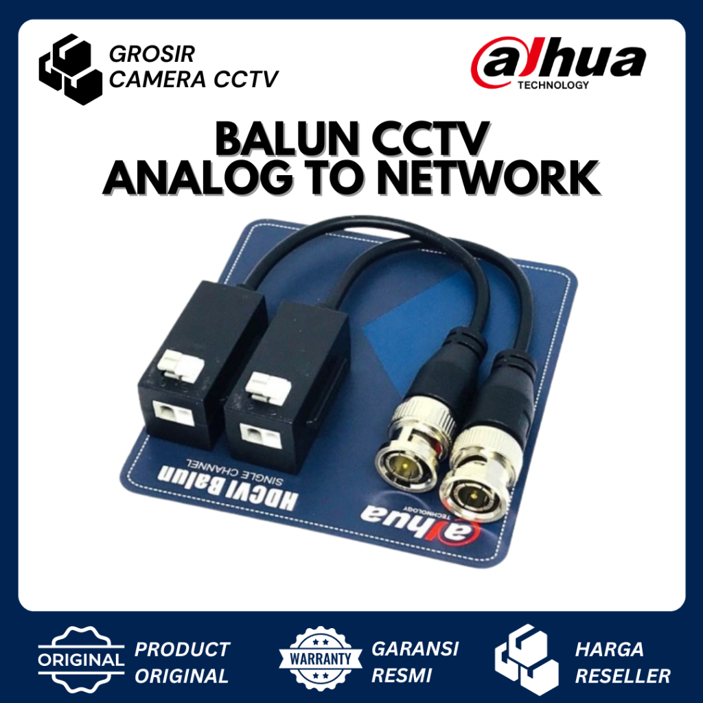 Jual BALUN VIDEO DAHUA 2MP/4MP PFM800-E/PFM800-4K CCTV ANALOG COAXIAL ...