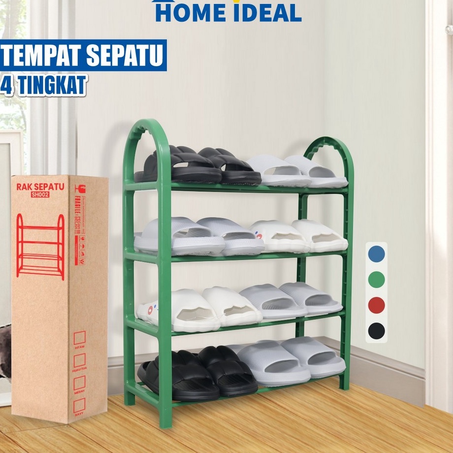 Jual HEBOH Rak Sepatu Sandal 4 Tingkat Penyimpanan Multifungsi Bahan ...