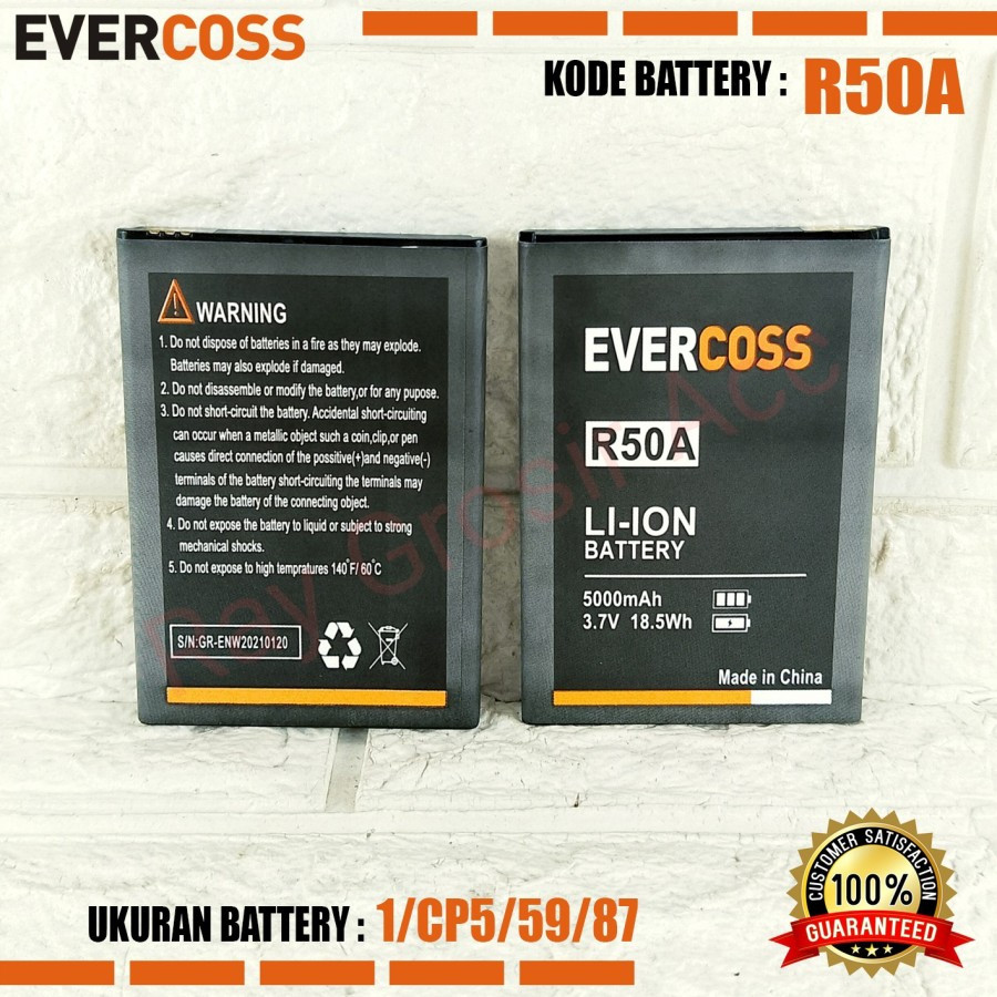 Jual Baterai Original Evercoss R50A , R50B Winner Y2 Plus , Y2 Power ...