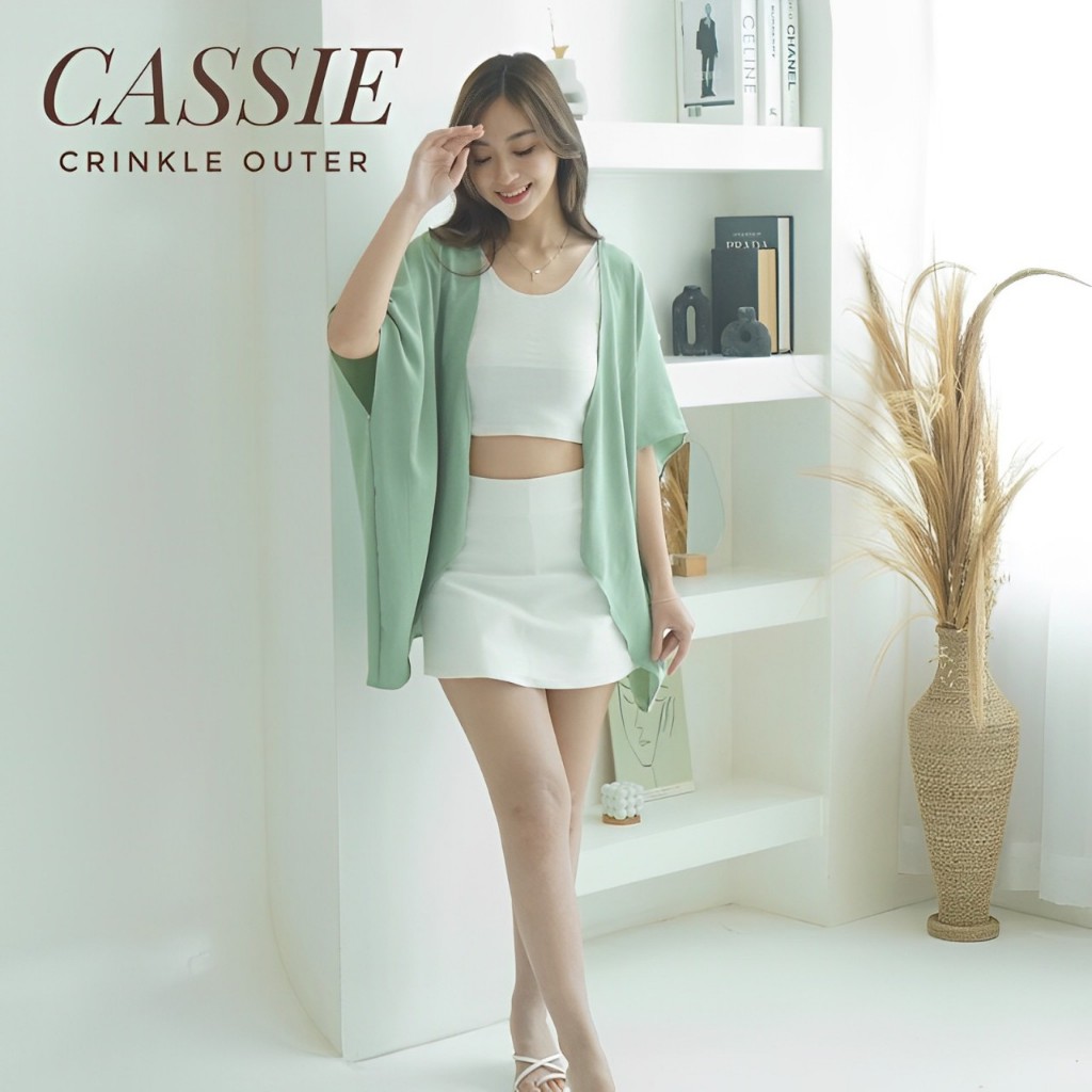Jual Premium Crinkle Outer / Basic Atasan Cardigan Blazer Wanita Nyaman ...