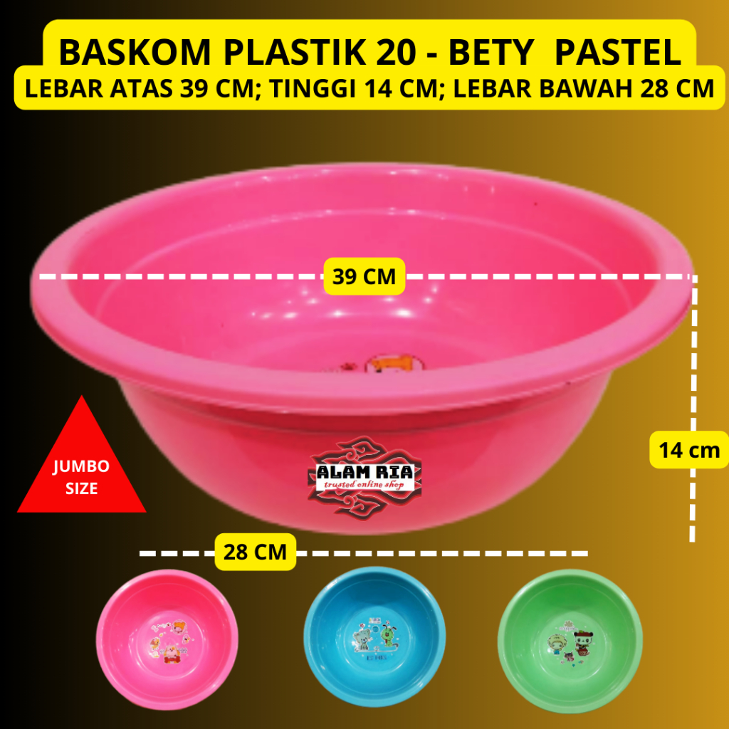 Jual BASKOM PLASTIK JUMBO 20 / BASKOM PLASTIK BETY PASTEL 20 / PROMO ...