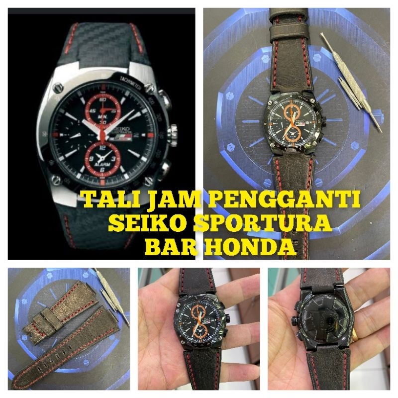 Jual Strap Tali jam tangan kulit Pengganti Seiko SPORTURA BAR HONDA LIMITED EDITION Handmade Shopee Indonesia