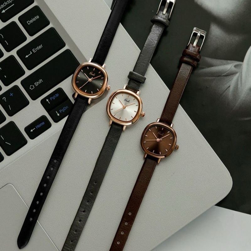 Jual Jam Tangan Wanita BARSH Tali Kulit Jam Analog KOREA Vintage Anti ...