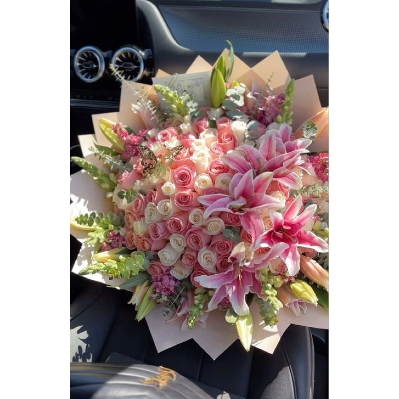 Jual mix to be true flowers bouquets bucket buket bunga segar instan ...