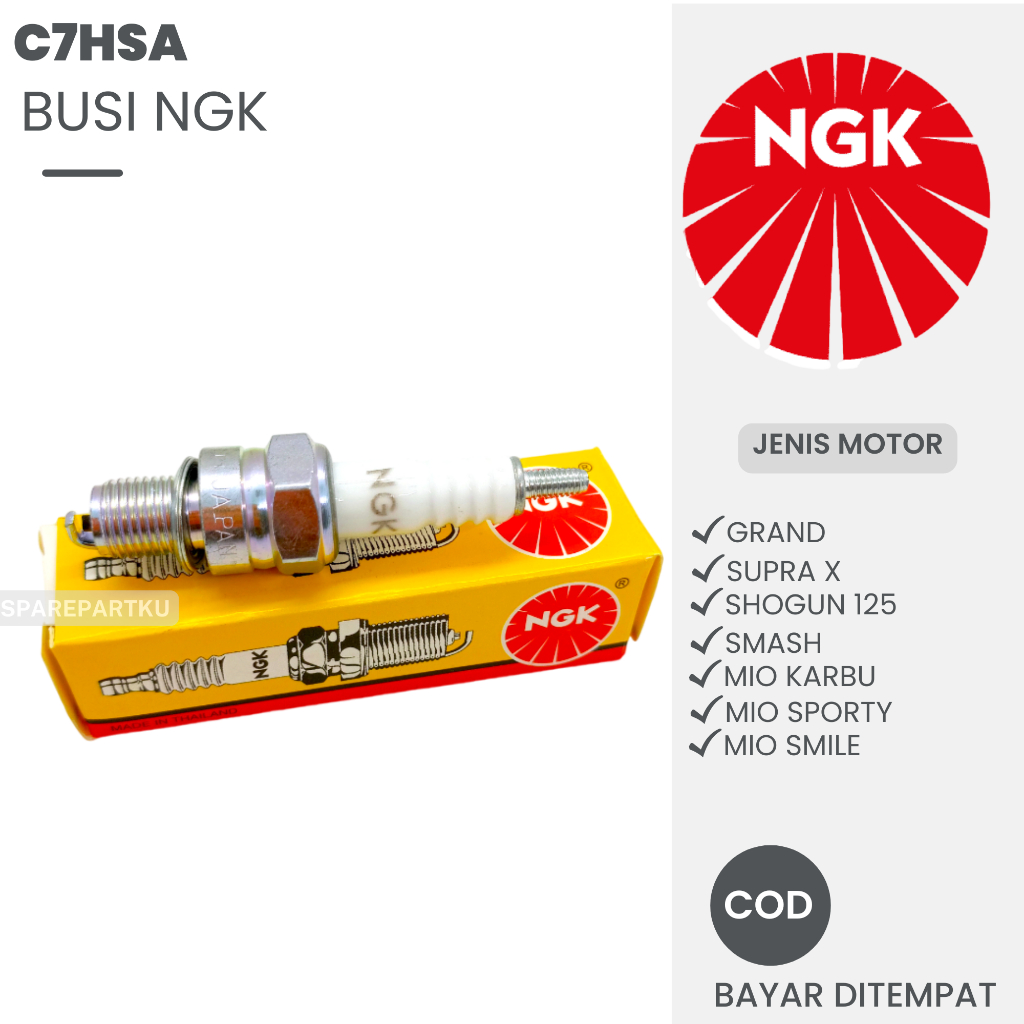 Jual C7HSA BUSI MOTOR GRAND, SUPRA X, SHOGUN 125, SMASH, MIO KARBU, MIO ...