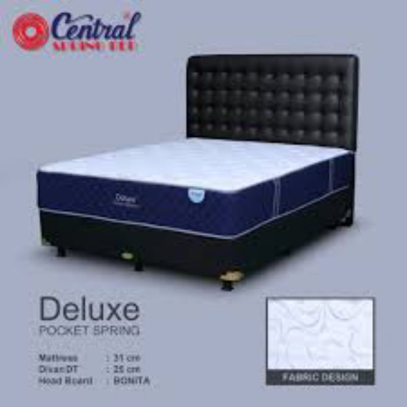 Jual spring bed set deluxe pocket central (dioan kasur dans sandaran ...