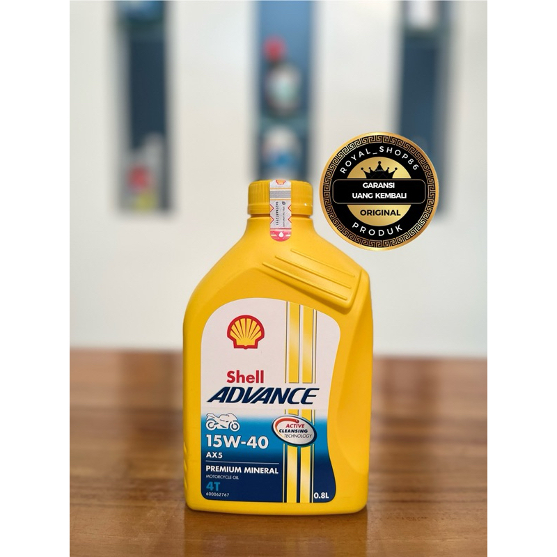 Jual OLI SHELL AX5 15W-40 800 ML 4TAK MOTOR BEBEK 4TAK ORIGINAL ...