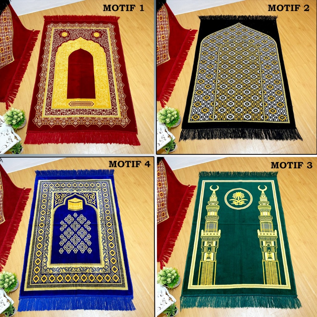 PAKET GROSIR 20 PCS + SABLON SAJADAH DEWASA BLUDRU UK 70 CM X 110 CM