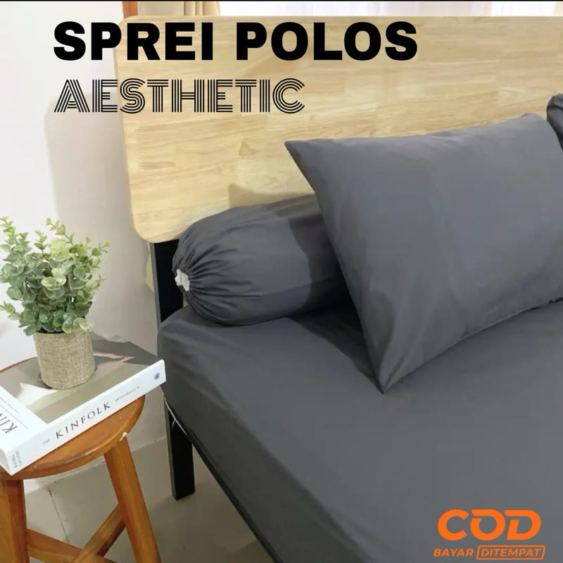 SPREI MURAH MOTIF POLOS AESTHETIC UKURAN 90X200,120X200,160X200,180X200,200X200