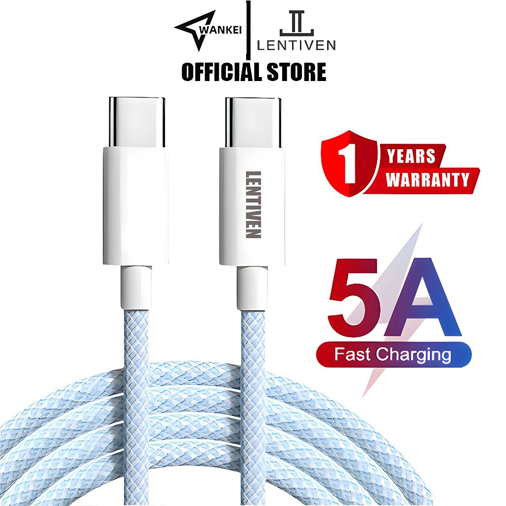 Jual WANKEI LENTIVEN Kabel data Fast Charging Type C To Type C Cable ...