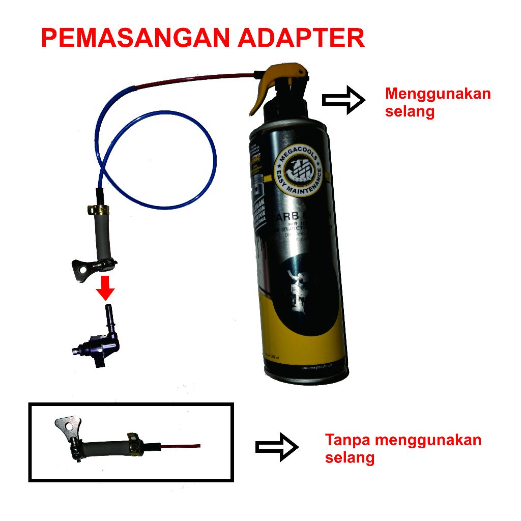 Jual Adapter karburator cleaner ke injector untuk motor dan mobil ...