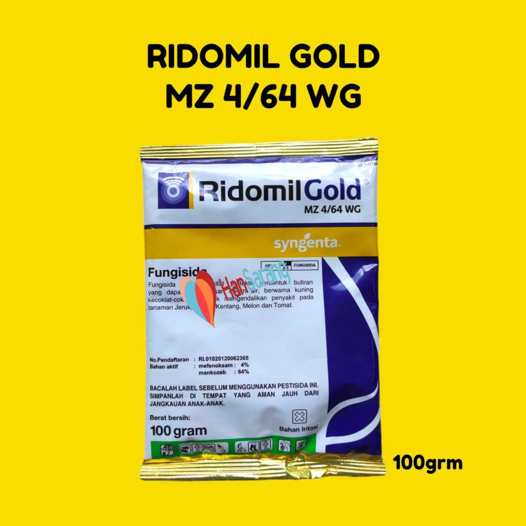 Jual Ridomil Gold RINDOMIL MZ4/64WG 100 gr fungisida | Shopee Indonesia