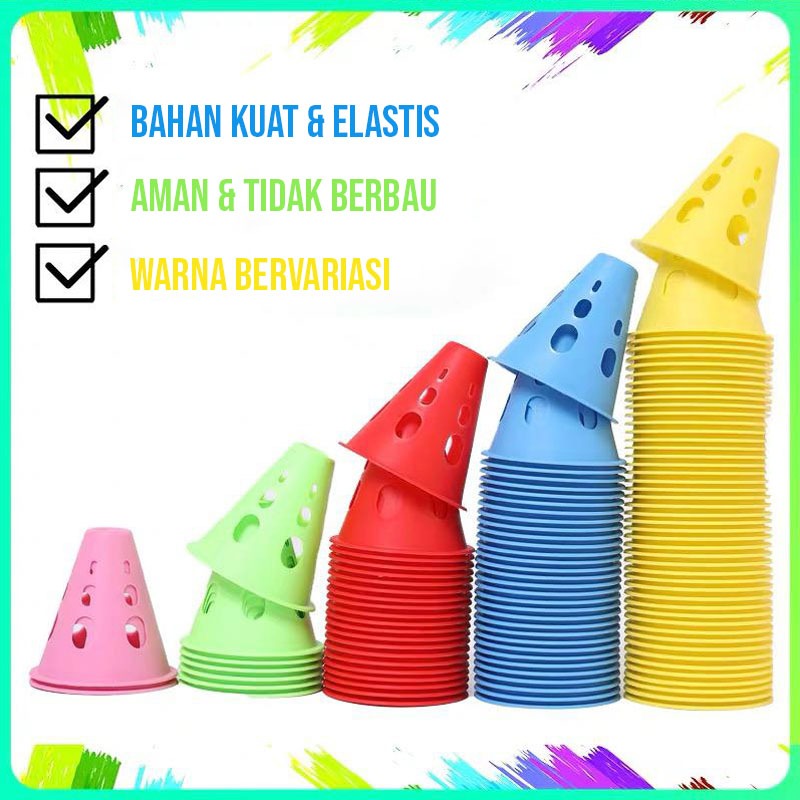 Jual BBAK PAKET 10/20 PCS Cone Sepatu Roda Kun Mini Latihan Sepatu Roda ...