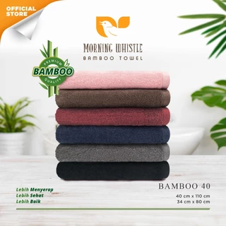 Handuk Morning Whistle Bamboo Towel 40 / Handuk Salon / Handuk Sport / Travel / 34 x 80 cm / 40 x 110 cm