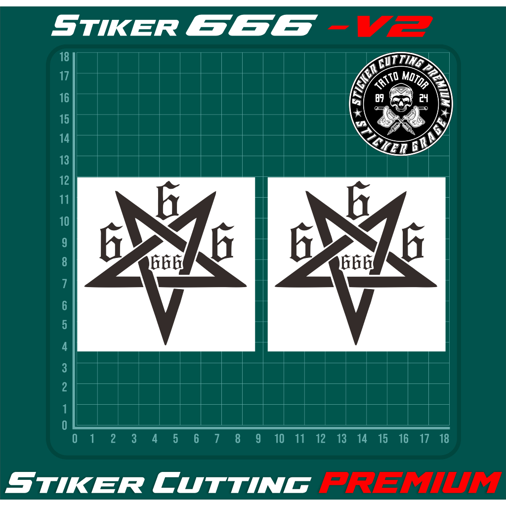 Jual Stiker Bintang Star 666 v2 Keren Cutting Hologram Bahan Anti Air ...