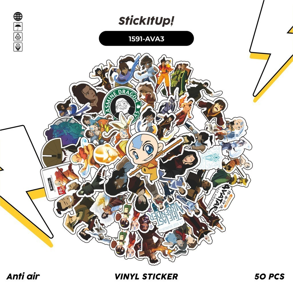 Jual COD 100 Pcs Stiker Pack NICKELODEON SERIES AVATAR BENDER CHARACTER ...
