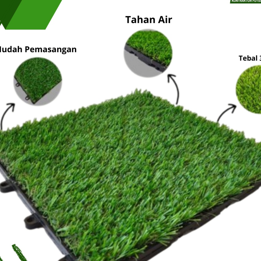 Jual KF7 Decking Tile Rumput Sintetis Tempel Praktis Dari KFI Sport ...