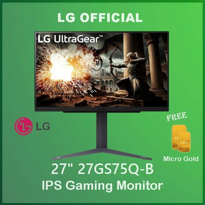 Jual Monitor LG UltraGear 27" 27GS75Q-B QHD IPS Gaming Monitor 180Hz ...