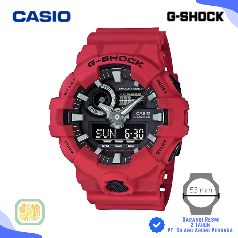 Jual JAM TANGAN PRIA CASIO G SHOCK GA 700 4A ORIGINAL GSHOCK GA700 MERAH Shopee Indonesia