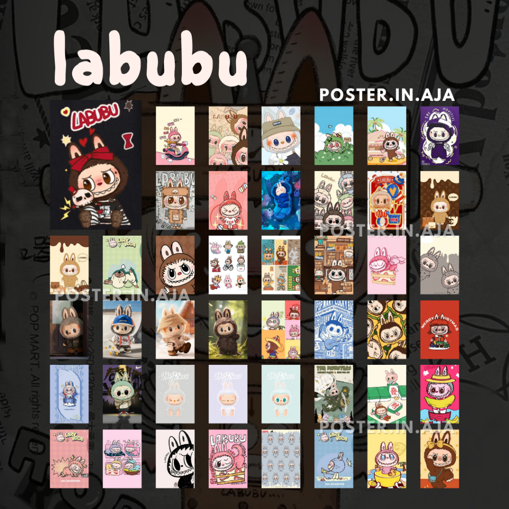 Jual LABUBU Poster Dinding Ukuran A4 Wallpaper Wall Art Dekorasi ...