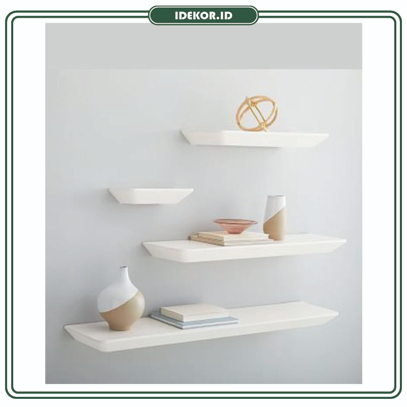 Jual Ambalan rak dinding 1 set model japan SLIM FLOATING kayu solid ...