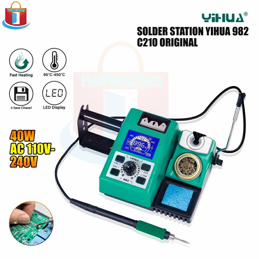 Jual Solder Yihua 982 C210 Station Digital Soldering Iron Original