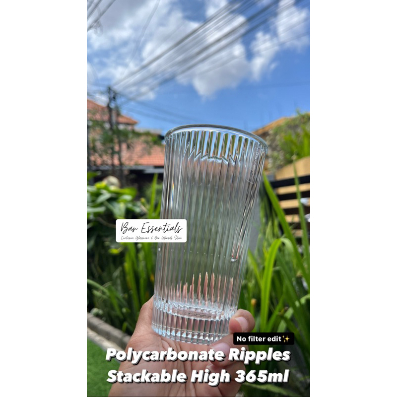 Jual Polycarbonate Ripple Stackable Highball Glass 365ml | Shopee Indonesia