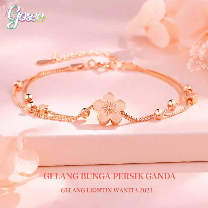 Jual Gelang Wanita Titanium Gelang Tangan Serut Anti Karat Korean Style
