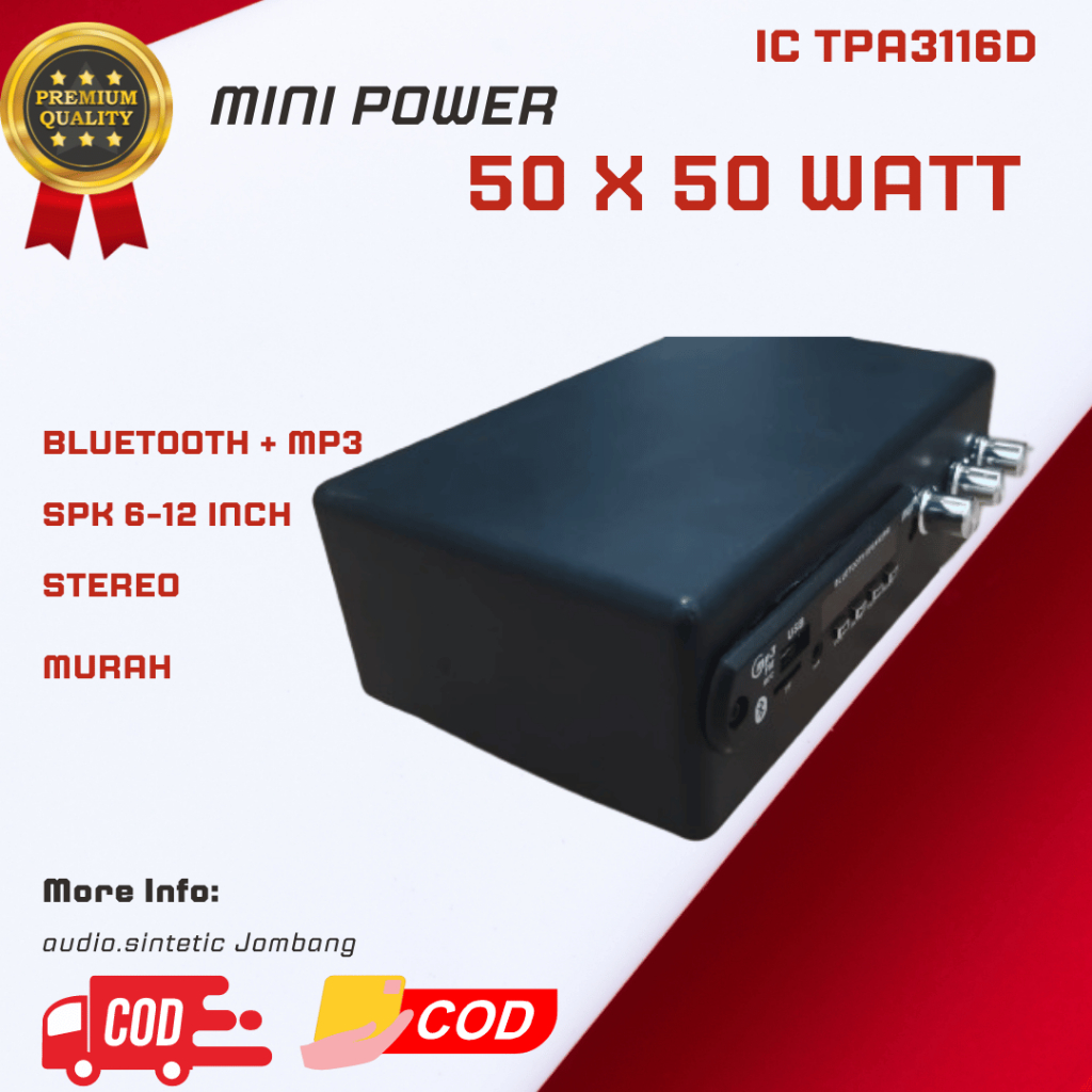 Jual [ORIGINAL] Mini Power Amplifier TPA3116D2 Jernih 12 - 24 Volt ...